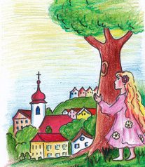 Růžová víla jde do města